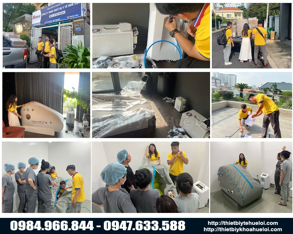 Huê Lợi bàn giao hệ thống buồng oxy cao áp cho phòng khám tại Hà Nội