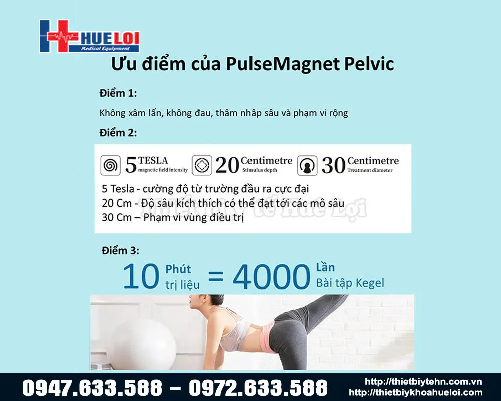 Ưu điểm của máy Pulsemagnet Pelvic