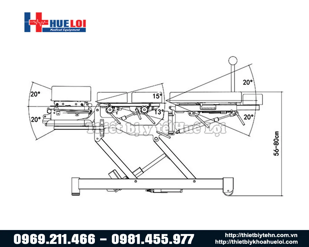 Các góc điều chỉnh góc sống tác động toàn thân model EL07B