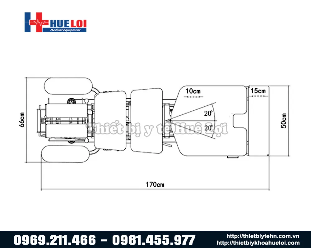 Kích thước giường tác động toàn thân model EL07B