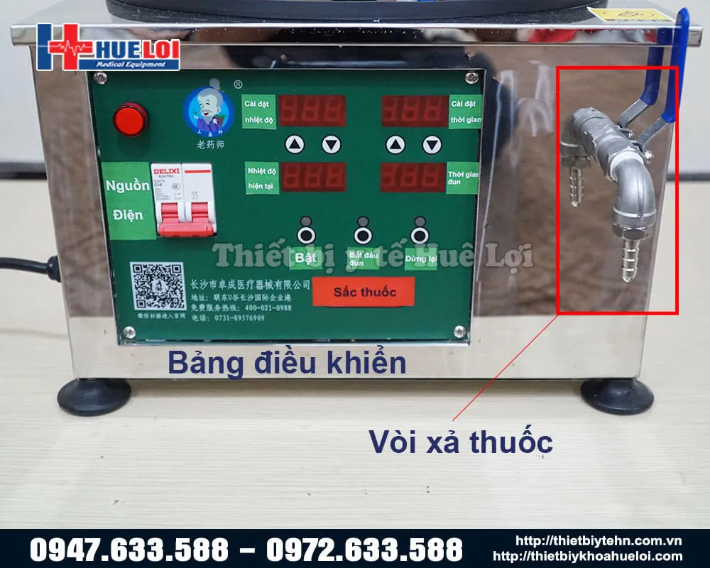 Bảng điều khiển máy sắc thuốc vi áp suất