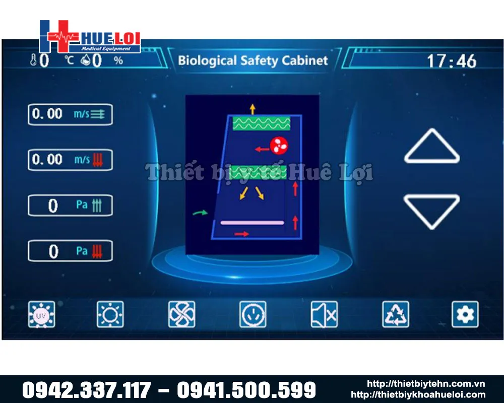 Màn hình tủ an toàn sinh học cấp 2 Biobase loại B2 cao cấp