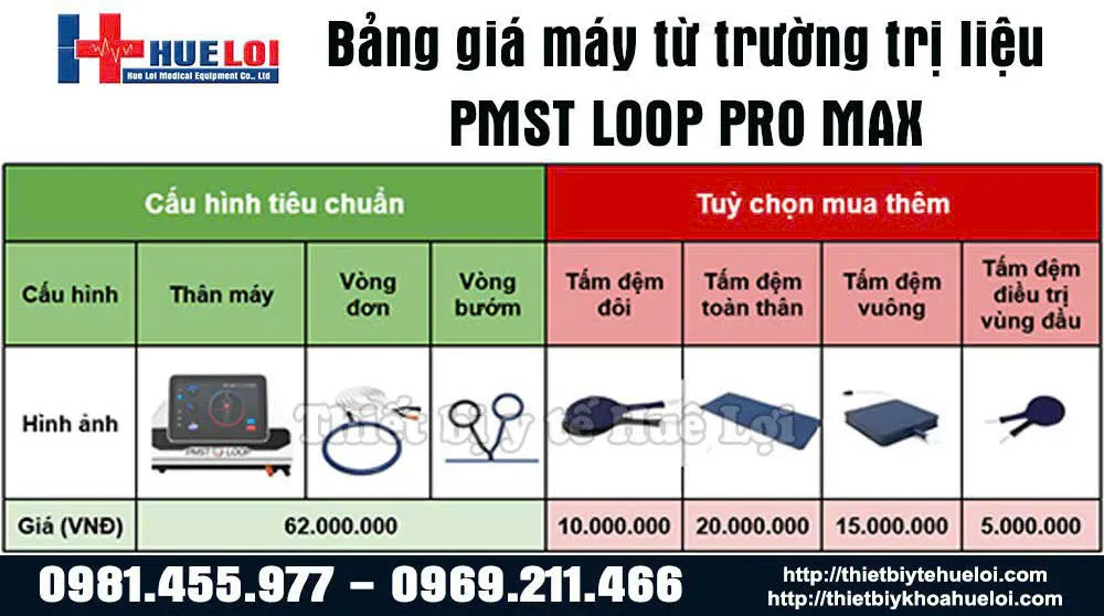 Bảng giá máy trị liệu toàn thân cao cấp