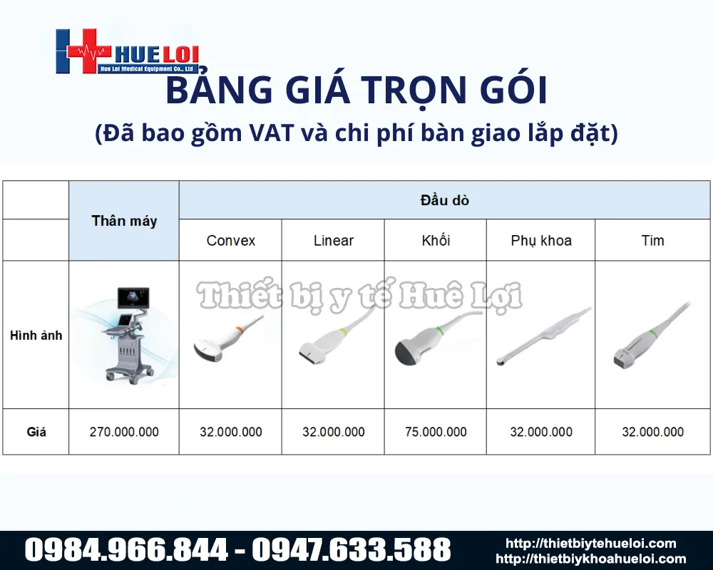 Bảng giá máy siêu âm tổng quát edan lx85