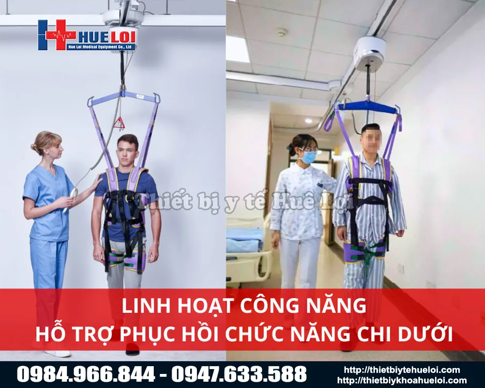 HỆ THỐNG TẬP ĐỨNG VÀ ĐI TREO TRẦN CAO CẤP DÀNH CHO NGƯỜI YẾU LIỆT