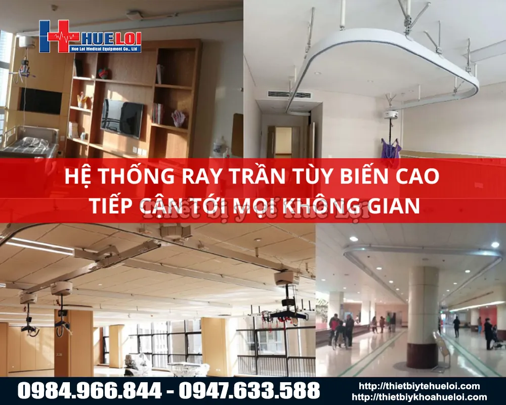 Hệ thống đường ray treo trần của máy di chuyển bệnh nhân tự động