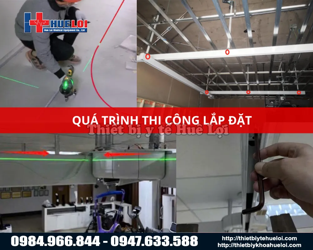 Thi công lắp đặt máy tập phục hồi chức năng cố định cho bệnh nhân yếu liệt