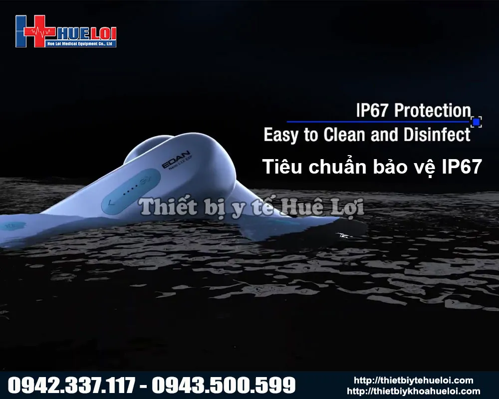 Tiêu chuẩn bảo vệ IP67 của máy siêu âm edan l12