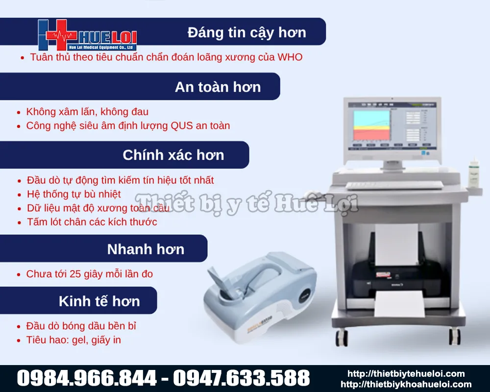 Ưu điểm nổi bật của máy đo mật độ canxi bằng sóng siêu âm