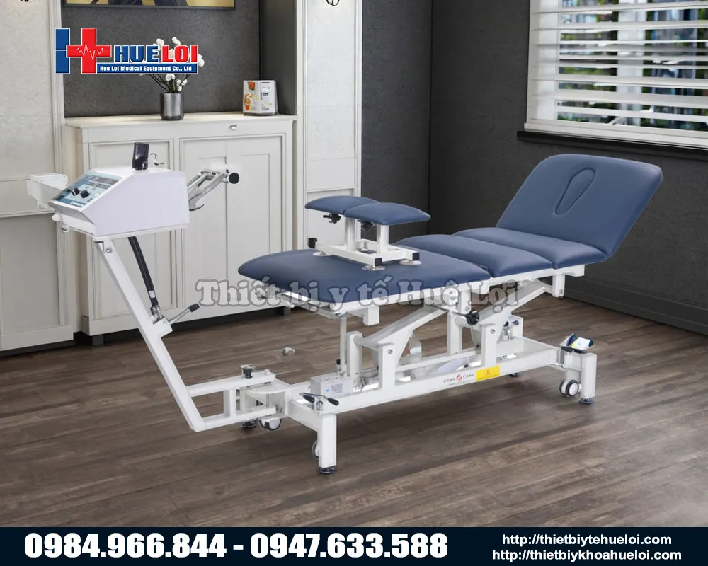 Giường và máy kéo giãn cột sống cao cấp nâng hạ bằng điện