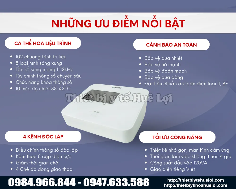 lý do nên chọn máy điện xung trung tần 4 kênh zp30