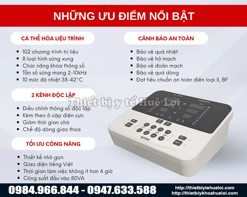 Máy điện xung trung tần thông dụng nhất hiện nay