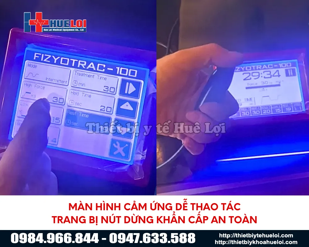 Bảng điều khiển của đầu kéo giãn FIZYOTRAC-100