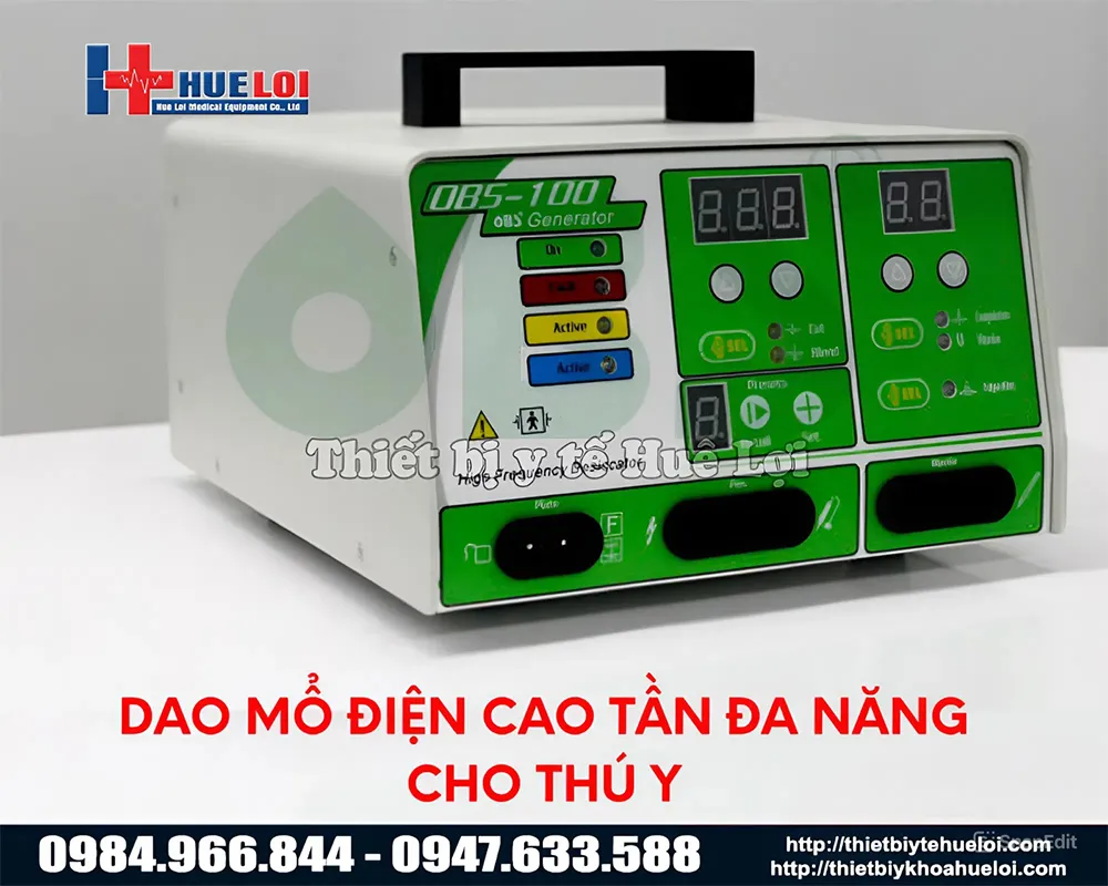 Dao cắt đốt 2 kênh đơn cực & lưỡng cực cho thú y