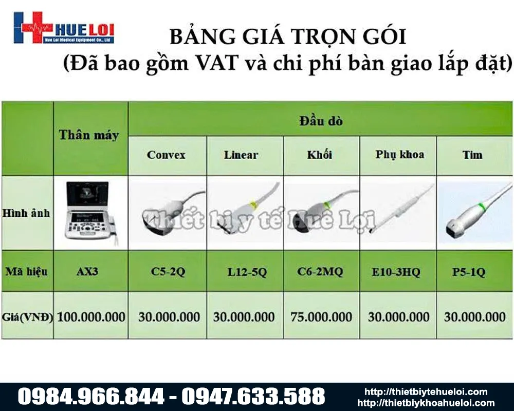 Bảng gi&aacute; m&aacute;y si&ecirc;u &acirc;m ax3