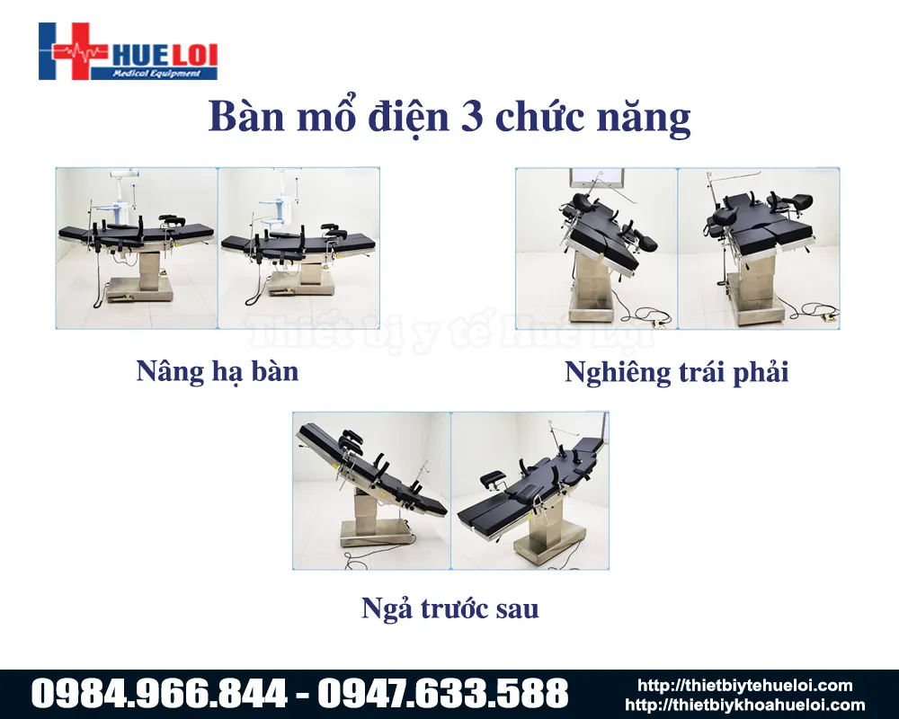 B&agrave;n phẫu thuật điện 3 chức năng cao cấp