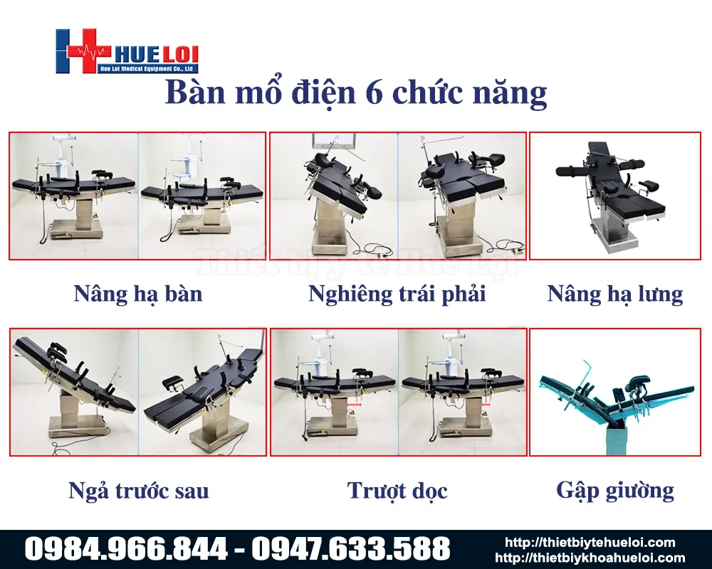 C&ocirc;ng năng giường phẫu thuật cao cấp 6 chức năng