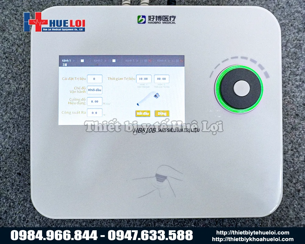 M&aacute;y điều trị giảm đau bằng s&oacute;ng si&ecirc;u &acirc;m đa tần haobro cao cấp