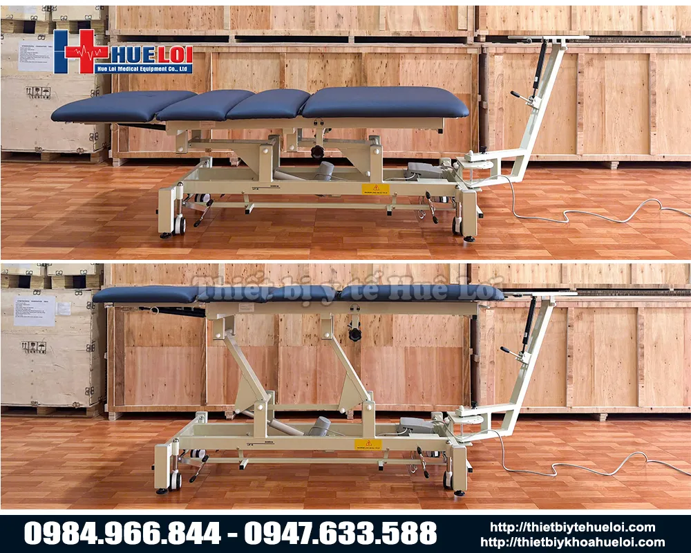 T&iacute;nh năng n&acirc;ng hạ của b&agrave;n k&eacute;o gi&atilde;n cột sống chuy&ecirc;n s&acirc;u