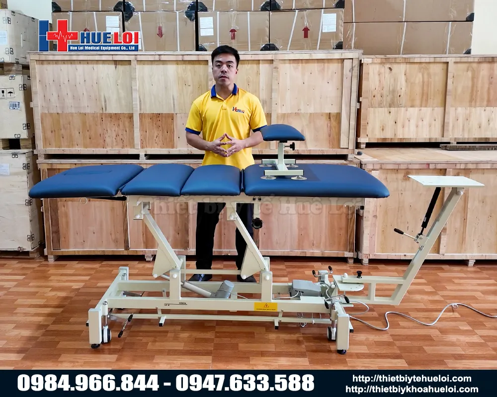 Giường k&eacute;o gi&atilde;n cột sống lưng cổ cao cấp đa tư thế 