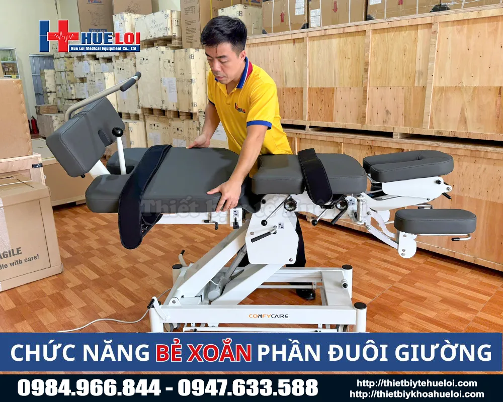 Chức năng bẻ xoắn hai b&ecirc;n của giường t&aacute;c động cột sống to&agrave;n th&acirc;n EL07 