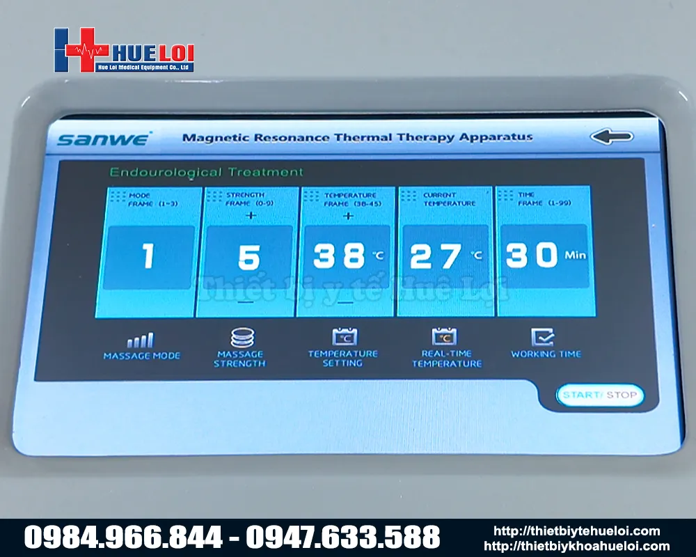 Màn hình cảm ứng máy điều trị tuyến tiền liệt cao cấp