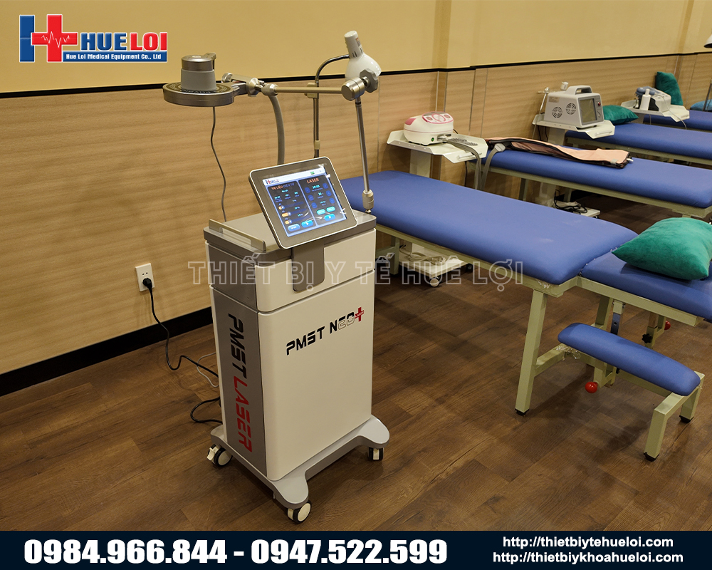 máy từ trường bàn đẩy kết hợp laser giá tốt