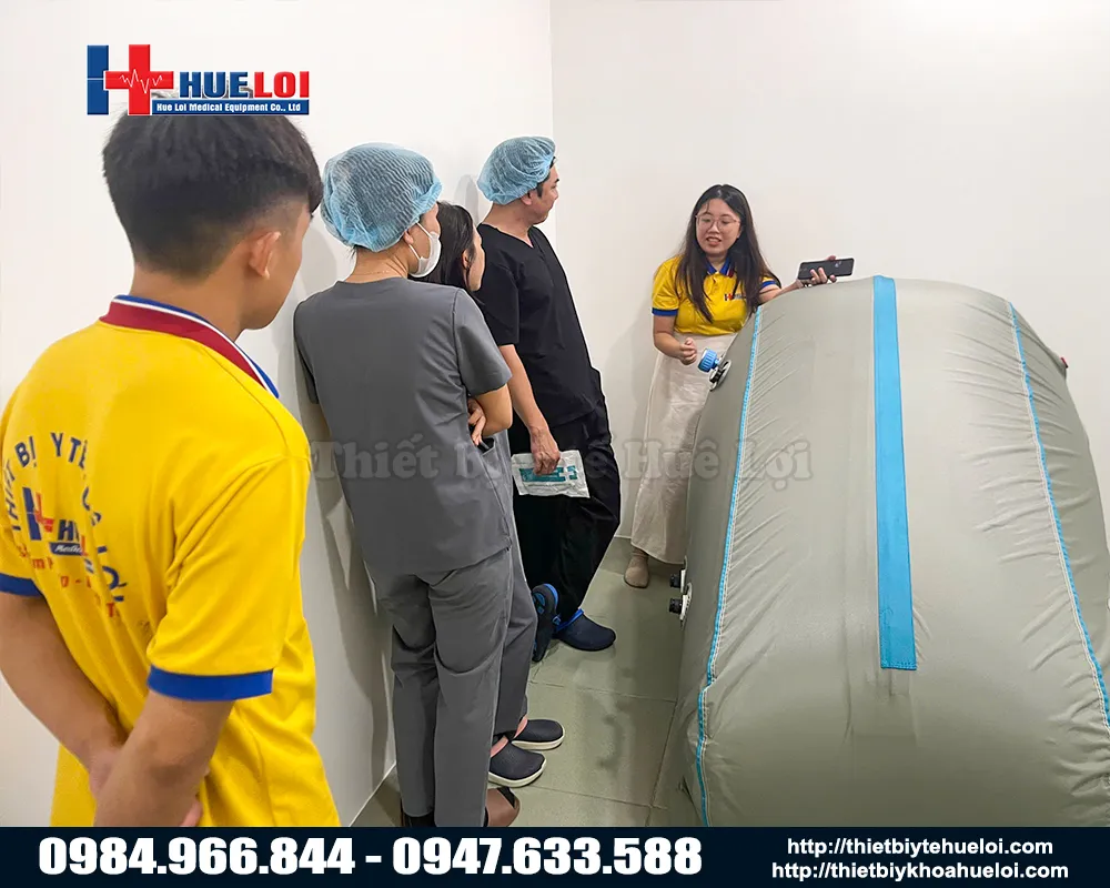 chăm sóc sức khỏe bằng buồng oxy cao áp
