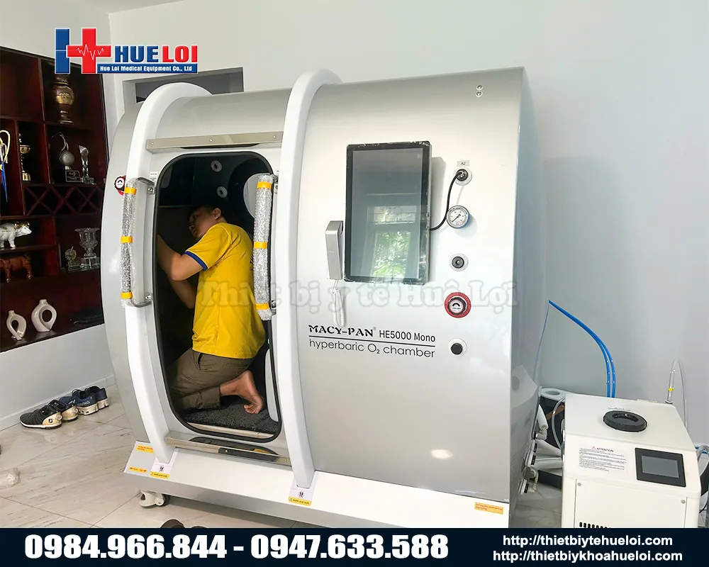 buồng oxy cao áp không gian rộng
