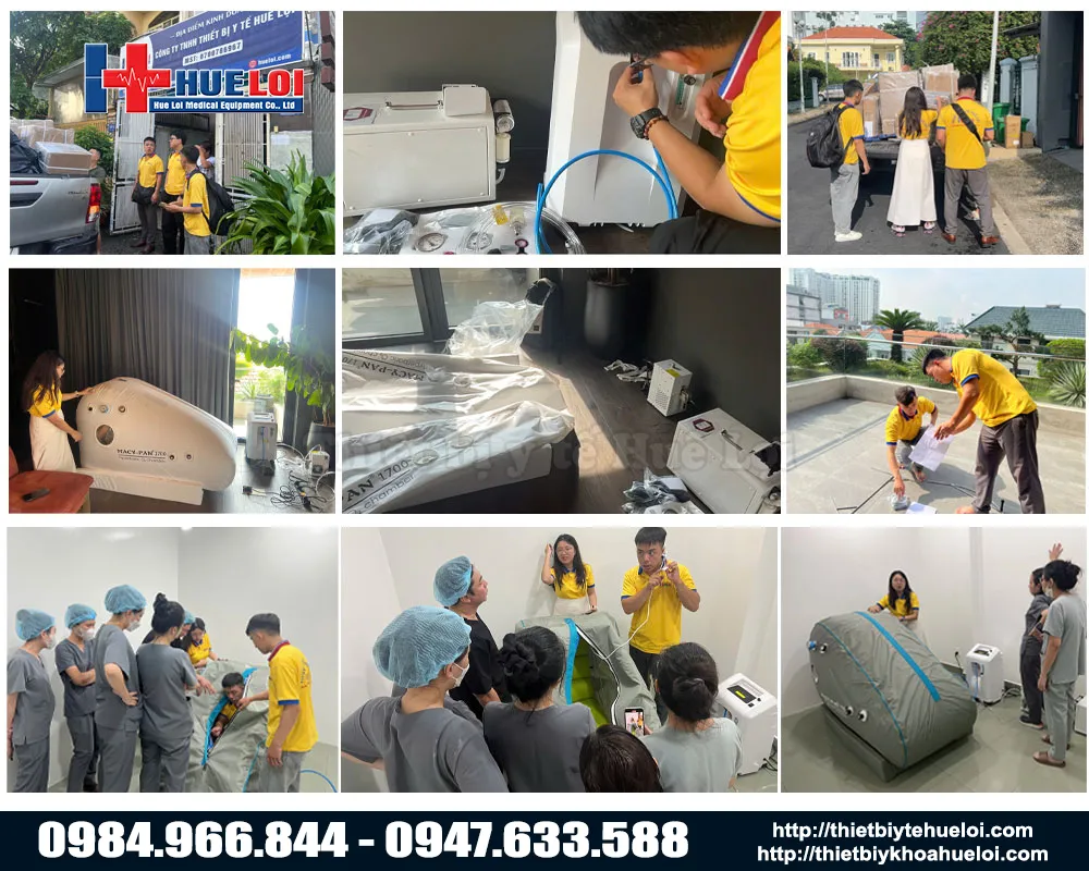 Hu&ecirc; Lợi b&agrave;n giao hệ thống buồng oxy cao &aacute;p 