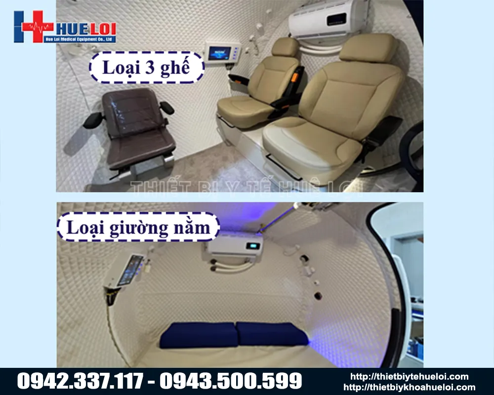 Buồng oxy tăng &aacute;p nội thất sang trọng HE5000 