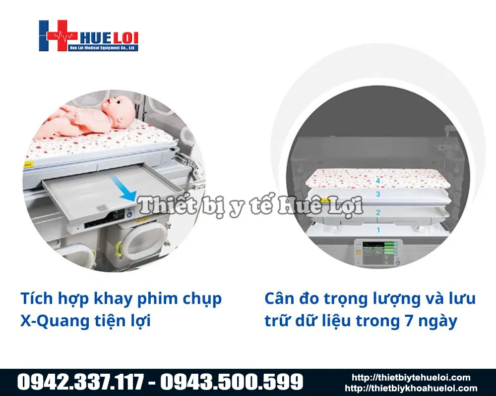 Khay chụp X-quang trên lồng ấp trẻ sơ sinh ECOLA 3000