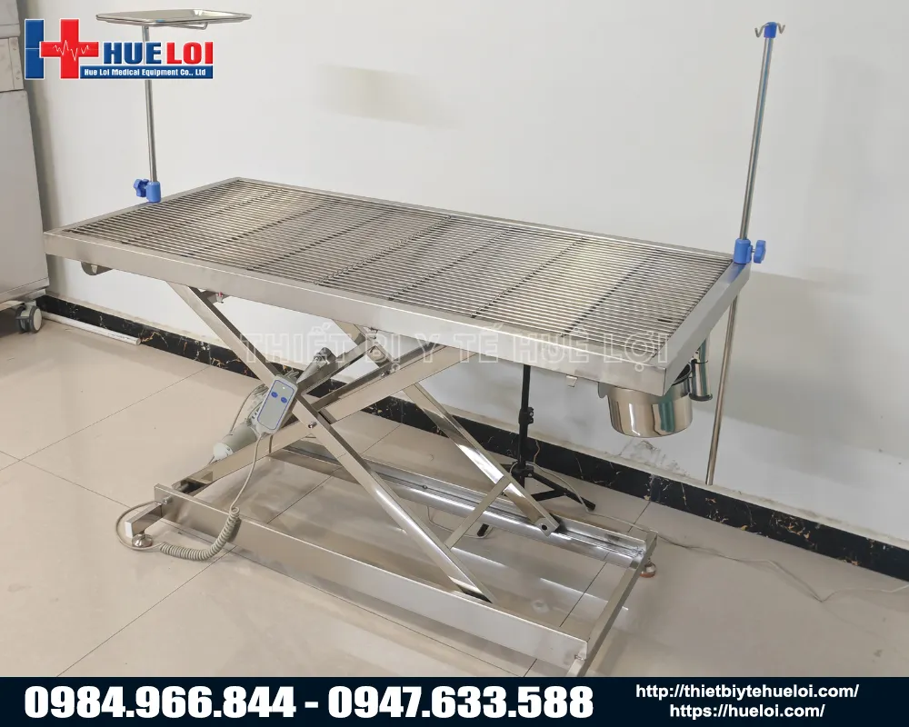 Bàn mổ thú y đa chức năng nâng hạ bằng điện