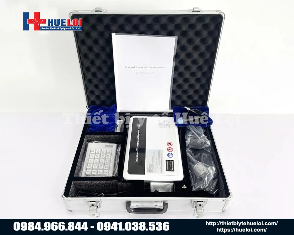 Đầu dò siêu âm của máy chẩn đoán hình ảnh xuyên sọ