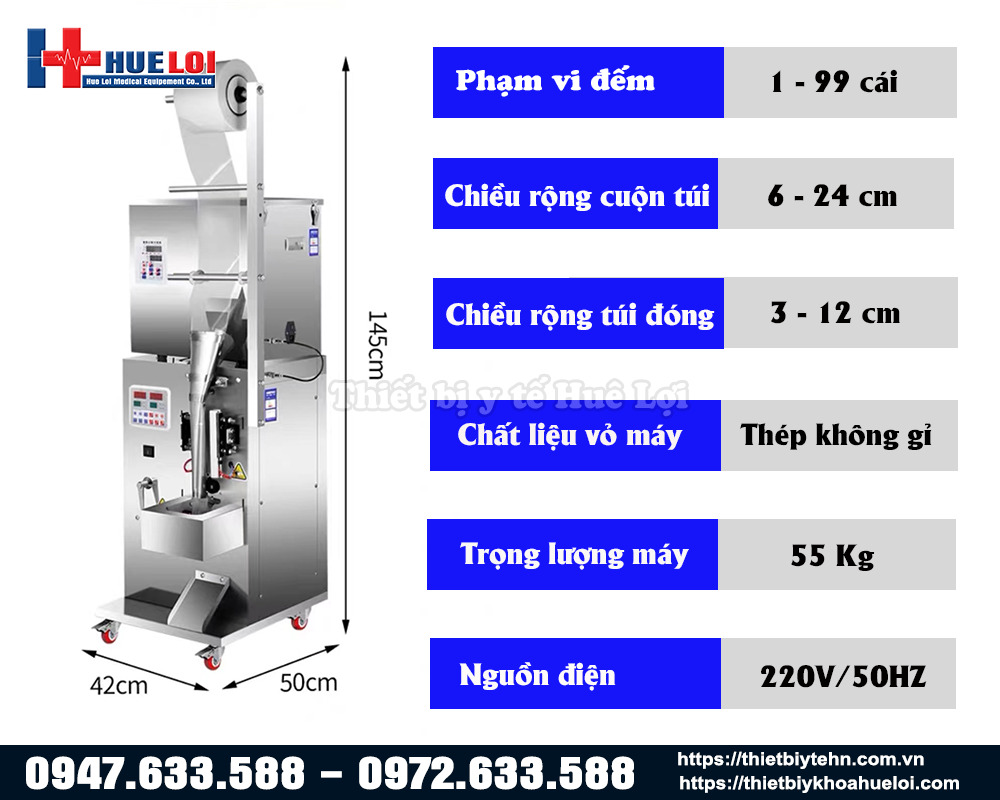 thống số kỹ thuật máy đóng gói ốc vít