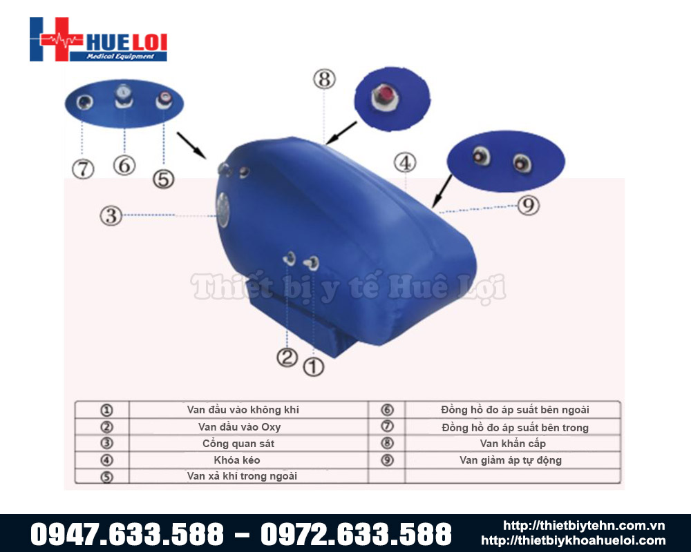 Buồng tạo khí oxy cao áp giá rẻ