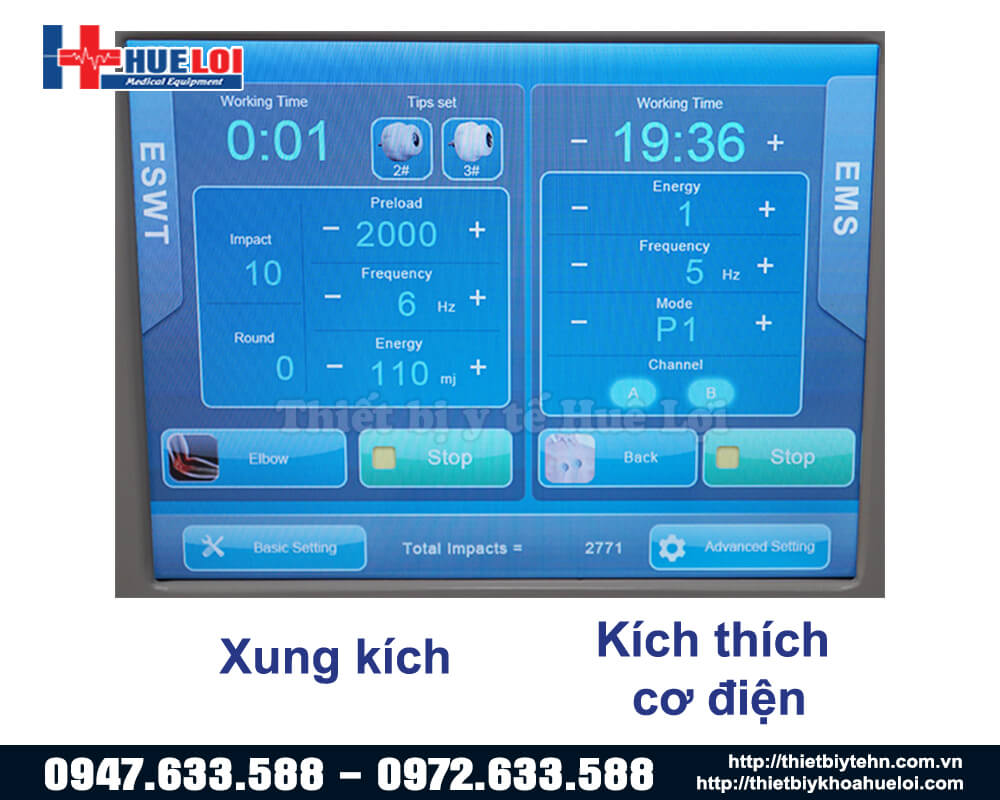 2 chức năng xung kích và kích thíc cơ điện